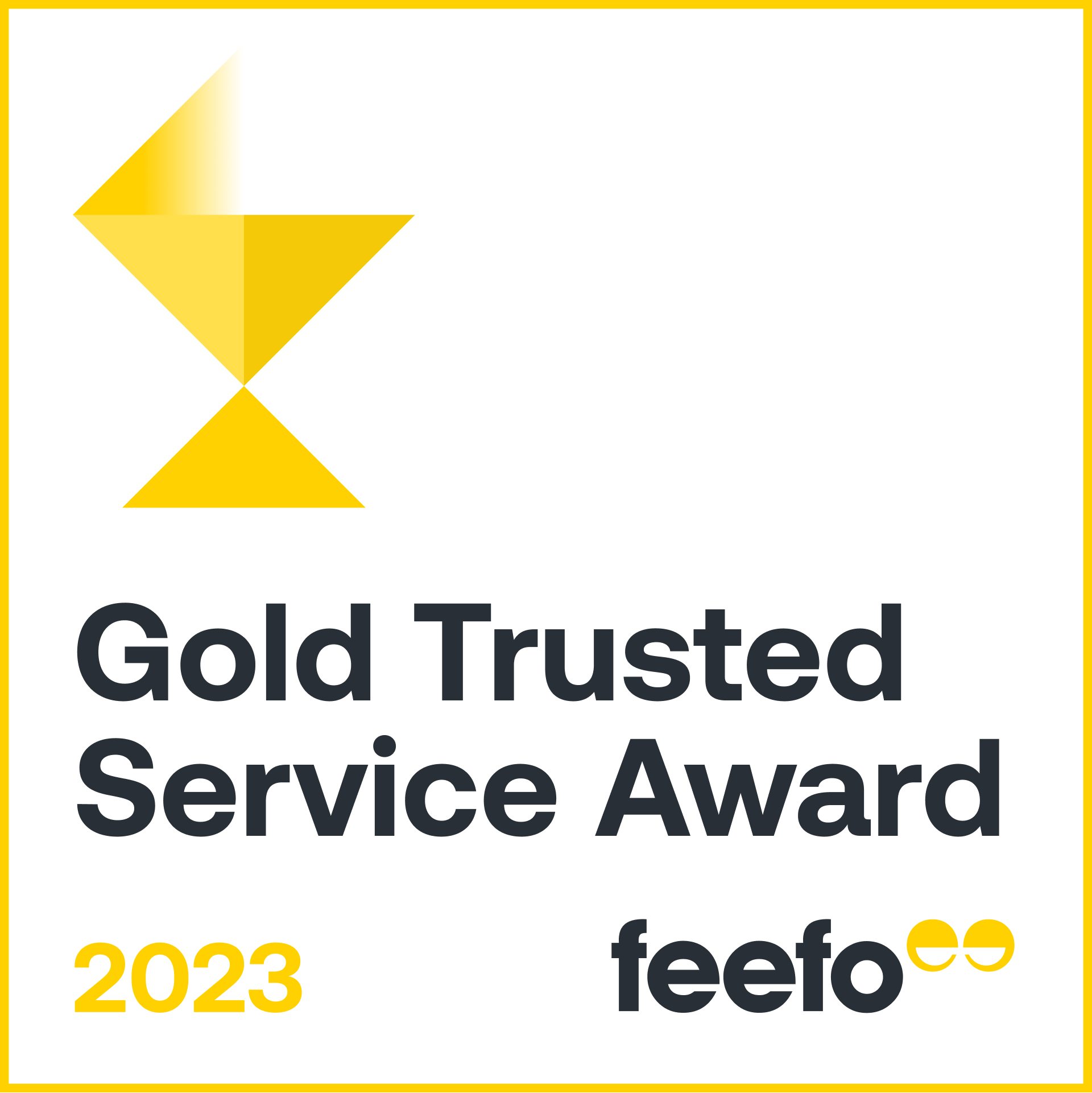 Feefo Gold Trusted Service Award 2023