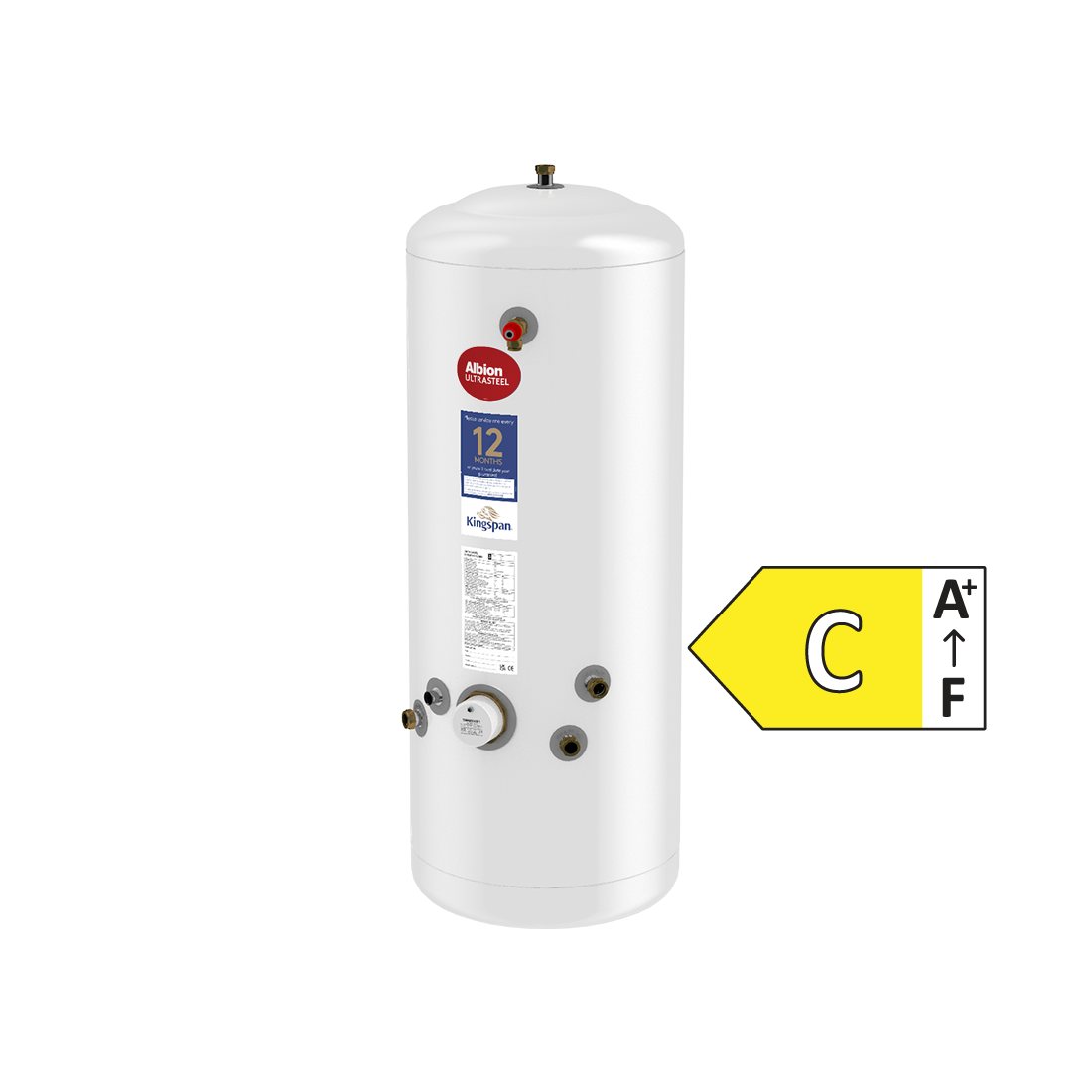 ULTRASTEEL 120L INDIRECT SLIM UNVENTED HOT WATER CYLINDER Tanks IE