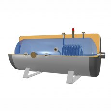 ULTRASTEEL 250L INDIRECT HORIZONTAL HOT WATER CYLINDER