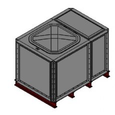 1500 Litre GRP Sectional Water Tank, Internally Flanged Base (IFB)