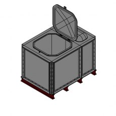 1500 Litre GRP Sectional Water Tank, Internally Flanged Base (IFB)