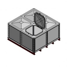 4000 Litre GRP Sectional Water Tank, Internally Flanged Base (IFB)