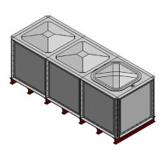 3000 Litre GRP Sectional Water Tank, Internally Flanged Base (IFB)