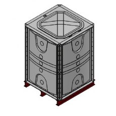 1500 Litre GRP Sectional Water Tank, Internally Flanged Base (IFB)