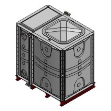 2250 Litre GRP Sectional Water Tank, Internally Flanged Base (IFB)