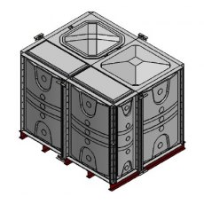 4500 Litre GRP Sectional Water Tank, Internally Flanged Base (IFB)