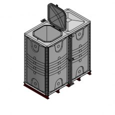 4000 Litre GRP Sectional Water Tank, Internally Flanged Base (IFB)