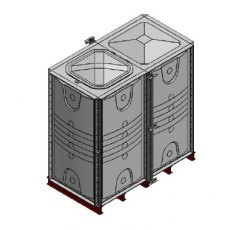 4000 Litre GRP Sectional Water Tank, Internally Flanged Base (IFB)