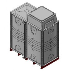 4000 Litre GRP Sectional Water Tank, Internally Flanged Base, AB Airgap (IFB)