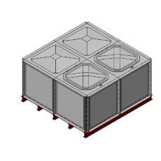 4000 Litre GRP Sectional Water Tank, Internally Flanged Base (IFB) Divided