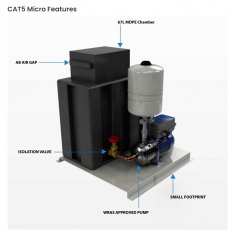 50L/MIN @ 5.25 BAR  67L CAT5 SINGLE VARIABLE SPEED PUMP BOOSTER SET & TANK