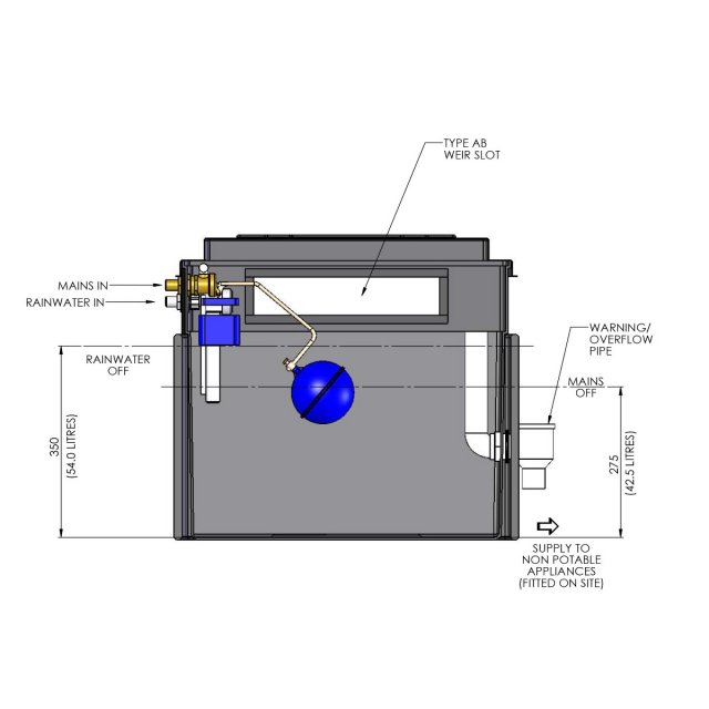 HT050 Header Tank Rainwater Harvesting System Water Storage Tanks