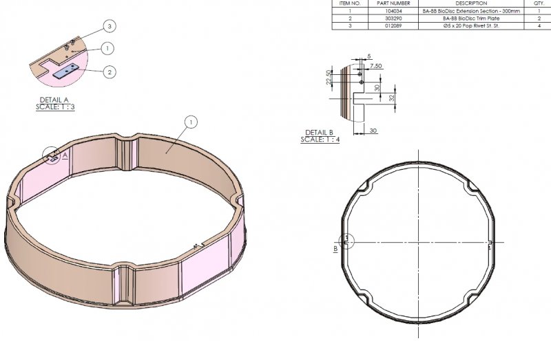 Kingspan Parts BA-BB-Biodisc-Lid-Extension-Neck-300mm