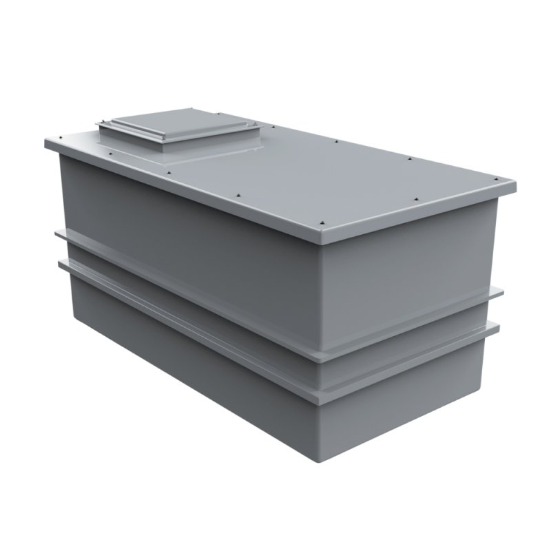 2000L Two Piece Insulated GRP Water Tank
