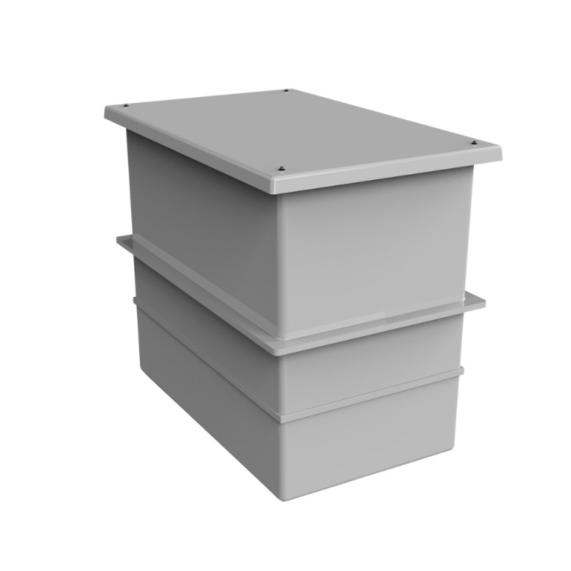 650L Two Piece Insulated GRP Water Tank