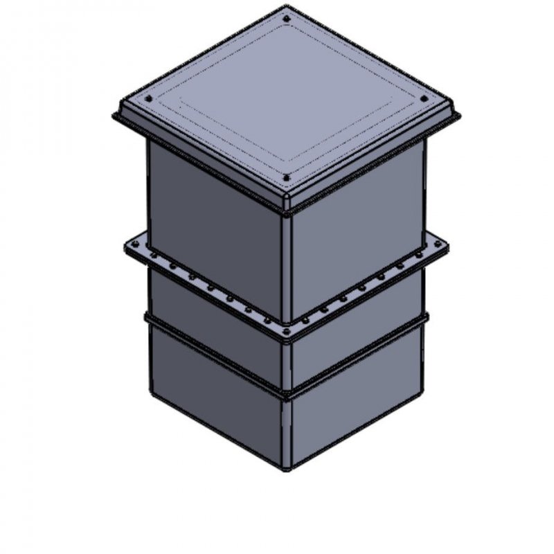 Purewater 251 Litre GRP Water Tank - Two Piece Insulated