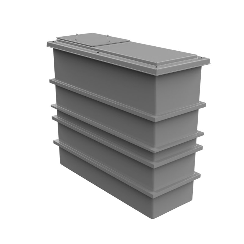 PW1050 1050L Two Piece Insulated GRP Water Tank