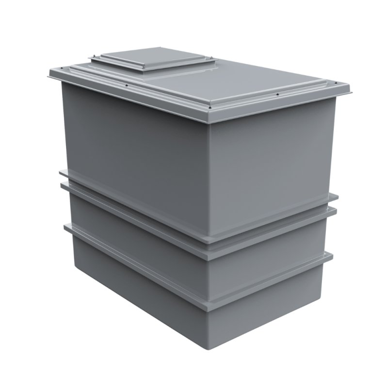 2250L Insulated GRP Two Piece Water Tank